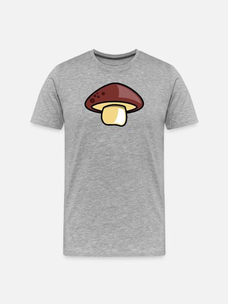 pilze pilz geschenkidee symbol - Männer Premium Bio T-Shirt - Grau meliert