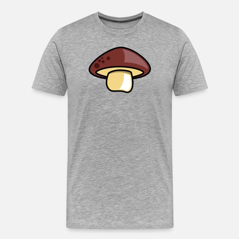 pilze pilz geschenkidee symbol - Männer Premium Bio T-Shirt - Grau meliert