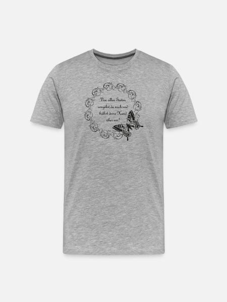 Psalm 139 - Männer Premium Bio T-Shirt - Grau meliert