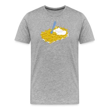 pommes frites speise fast food - Männer Premium Bio T-Shirt - Grau meliert - Vorne - Damien (186cm)