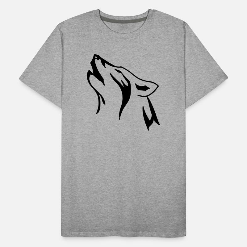 wolfkopf Männer Premium Bio T-Shirt