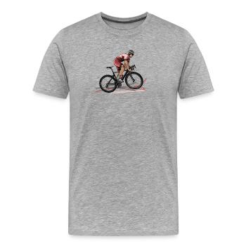 racing bicycle - Men's Premium Organic T-Shirt - heather grey - Front - Damien (186cm)