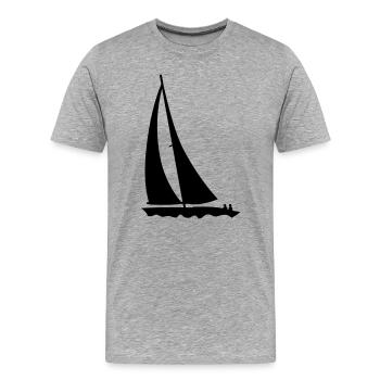 voile - T-shirt bio Premium Homme - gris chiné - Devant - Damien (186cm)