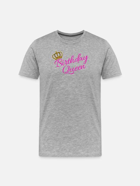 Birthday Queen Partnerlook Statement Cool - Men's Premium Organic T-Shirt - heather grey