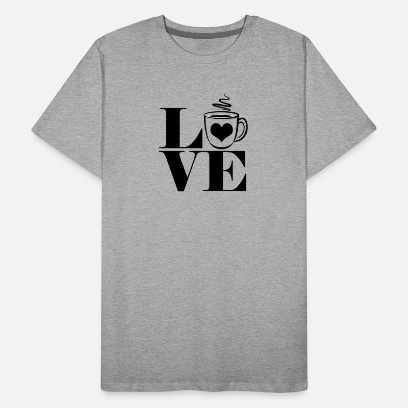 Love coffee Men's Premium Organic T-Shirt