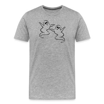 ghost - Men's Premium Organic T-Shirt - heather grey - Front - Damien (186cm)