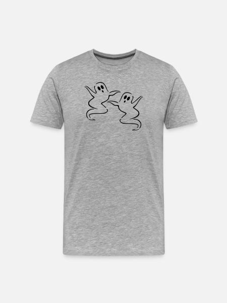 ghost - Men's Premium Organic T-Shirt - heather grey
