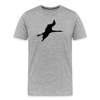 oiseau - T-shirt bio Premium Homme - gris chiné - Devant - Damien (186cm)