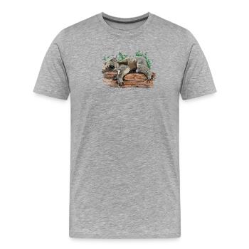 koala bear - Men's Premium Organic T-Shirt - heather grey - Front - Damien (186cm)