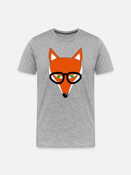 fox - Men's Premium Organic T-Shirt - heather grey