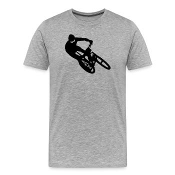cycling - Men's Premium Organic T-Shirt - heather grey - Front - Damien (186cm)