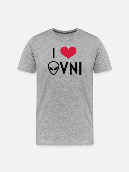 OVNI - UFO - Alien - Espace - Extraterrestre - Men's Premium Organic T-Shirt - heather grey