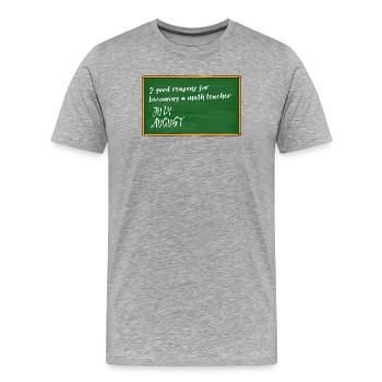 Professeur de vacances professeur de professeur professeur énonciations drôles - T-shirt bio Premium Homme - gris chiné - Devant - Damien (186cm)