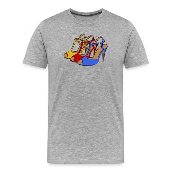 Chaussure Mode Chaussures Femme - T-shirt bio Premium Homme - gris chiné - Devant - Damien (186cm)