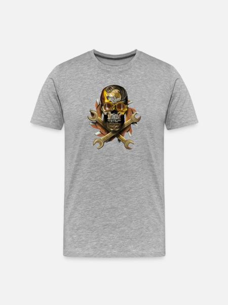 Skull - T-shirt bio Premium Homme - gris chiné
