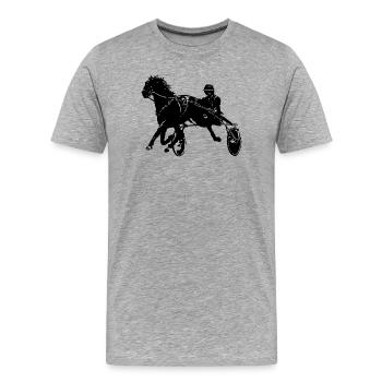 Trotteurs trotteurs - T-shirt bio Premium Homme - gris chiné - Devant - Damien (186cm)