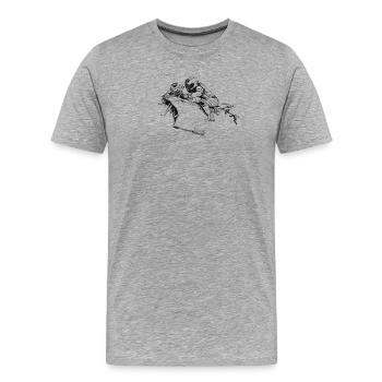 Motor sport - Men's Premium Organic T-Shirt - heather grey - Front - Damien (186cm)