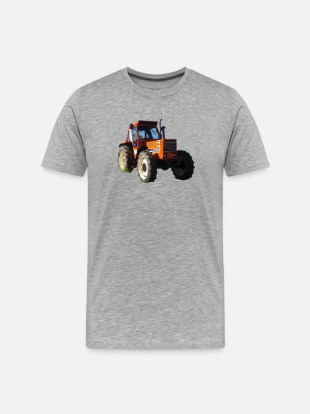 Orange 780 DT Tractor - Men's Premium Organic T-Shirt - heather grey