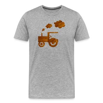 traktor landwirtschaft spielzeug - Männer Premium Bio T-Shirt - Grau meliert - Vorne - Damien (186cm)