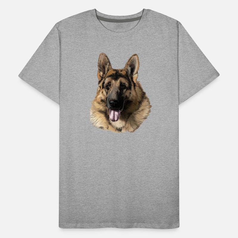 Schäferhund Männer Premium Bio T-Shirt