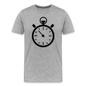 regarder - T-shirt bio Premium Homme - gris chiné - Devant - Damien (186cm)
