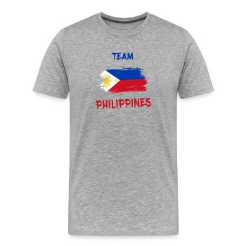 Team Philippinen / Manila - Männer Premium Bio T-Shirt - Grau meliert - Vorne - Damien (186cm)