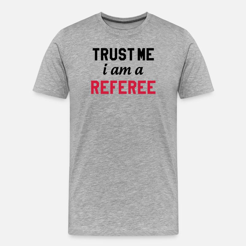 Referee - Schiedsrichter Arbitre - Sport - Match - Männer Premium Bio T-Shirt - Grau meliert