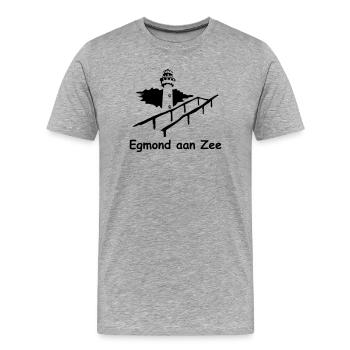 lighthouse - Men's Premium Organic T-Shirt - heather grey - Front - Damien (186cm)