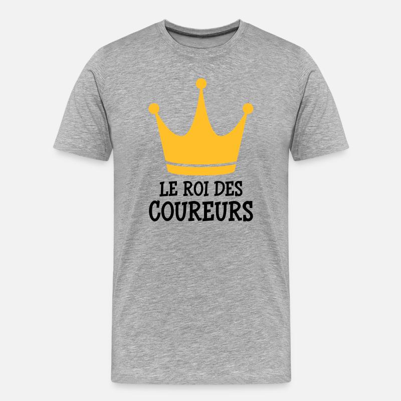 Course à Pied / Running / Jogging / Coureur - T-shirt bio Premium Homme - gris chiné