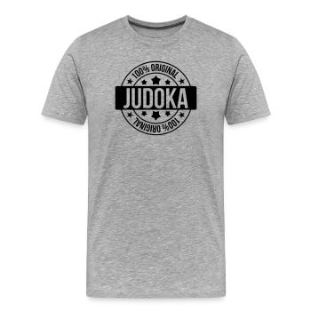 Judo / Judoka / Sport / Fight / Fighter / Strong - Men's Premium Organic T-Shirt - heather grey - Front - Damien (186cm)