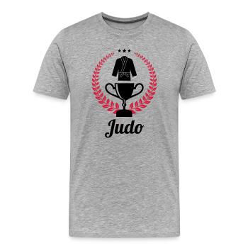 Judo / Judoka / Sport / Fight / Fighter / Strong - Men's Premium Organic T-Shirt - heather grey - Front - Damien (186cm)