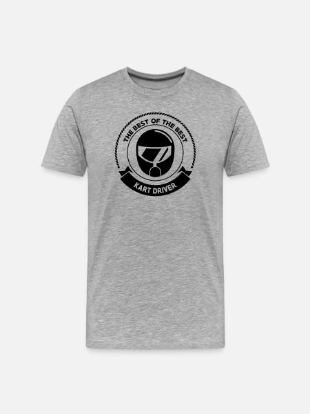 Go-Kart / Karting / Kart / Fahrer - Männer Premium Bio T-Shirt - Grau meliert