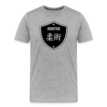 Jujutsu Jiu Jitsu Jiujitsu Ju-jitsu Jiu-jitsu - Men's Premium Organic T-Shirt - heather grey - Front - Damien (186cm)