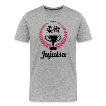 Jujutsu Jiu Jitsu Jiujitsu Ju-jitsu Jiu-jitsu - Men's Premium Organic T-Shirt - heather grey - Front - Damien (186cm)