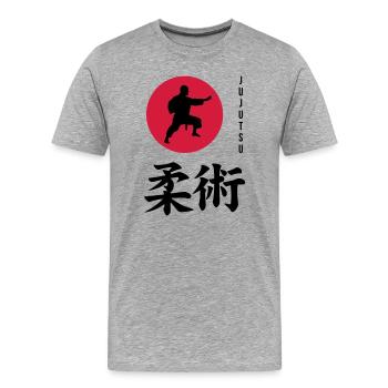 Jujutsu Jiu Jitsu Jiujitsu Ju-jitsu Jiu-jitsu - Men's Premium Organic T-Shirt - heather grey - Front - Damien (186cm)