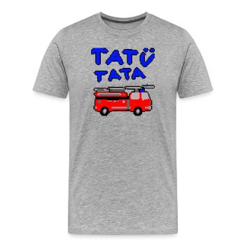 Fire brigade Tatütata - Men's Premium Organic T-Shirt - heather grey - Front - Damien (186cm)