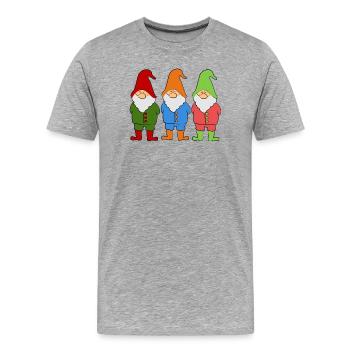 dwarf - Men's Premium Organic T-Shirt - heather grey - Front - Damien (186cm)