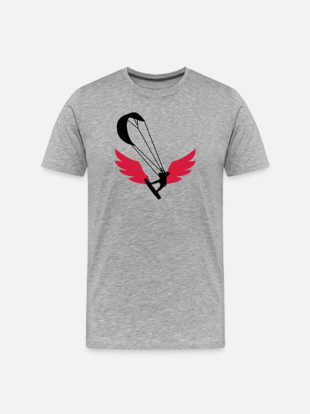 Kiteboarding Kitesurfing Kitesurf Kitesurfer Kiter - Men's Premium Organic T-Shirt - heather grey