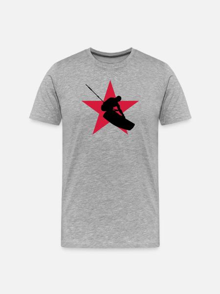 Kiteboarding / Kitesurfing / Kitesurf / - T-shirt bio Premium Homme - gris chiné
