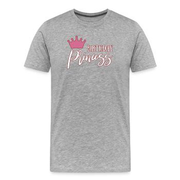 Joyeux anniversaire - T-shirt bio Premium Homme - gris chiné - Devant - Damien (186cm)