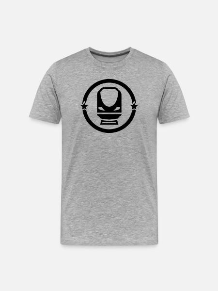 Railway Railwayman Cheminot Train Eisenbahn - Men's Premium Organic T-Shirt - heather grey