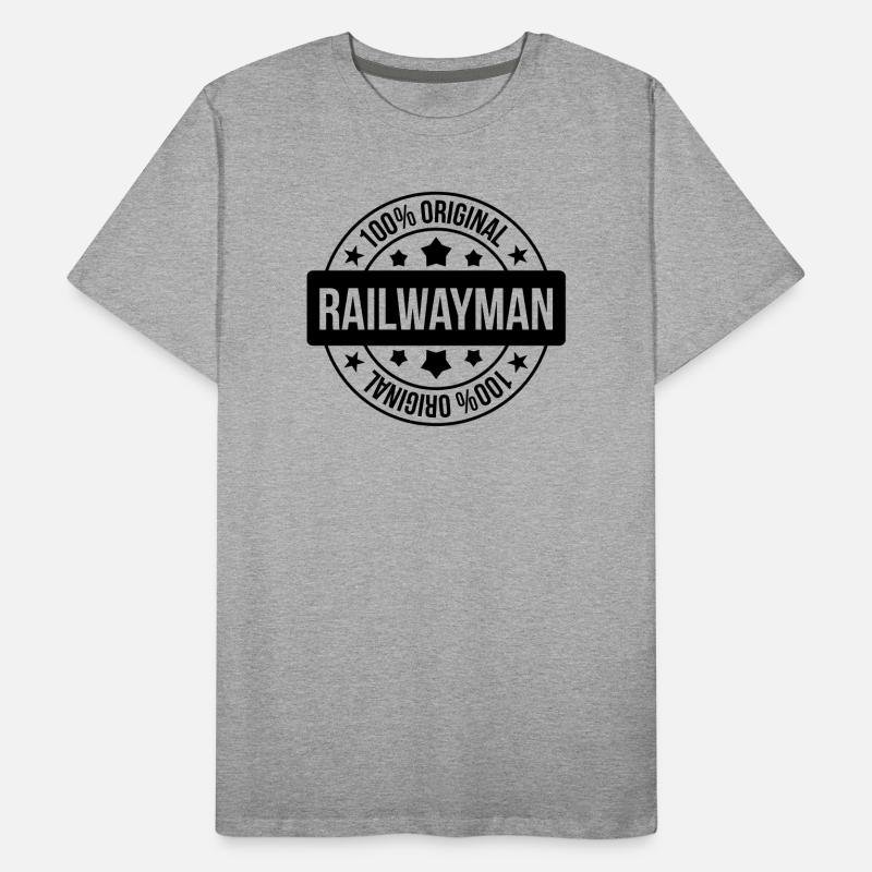 Cheminot / Chemin de fer / Train / Metro T-shirt bio Premium Homme