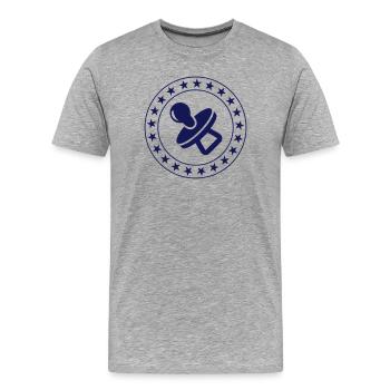 Childminder Nanny Baby Kindermädchen Nourrice - Men's Premium Organic T-Shirt - heather grey - Front - Damien (186cm)