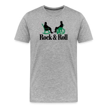 Rock n Roll 2clr New - Männer Premium Bio T-Shirt - Grau meliert - Vorne - Damien (186cm)