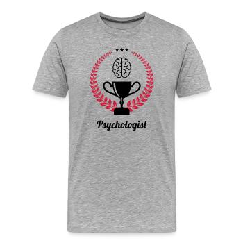 Psychologist Psychologe Psychologue Psychology - Men's Premium Organic T-Shirt - heather grey - Front - Damien (186cm)