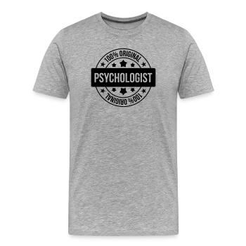 Psychologist Psychologe Psychologue Psychology - Men's Premium Organic T-Shirt - heather grey - Front - Damien (186cm)