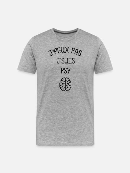 Psychoanalysis Psychoanalytiker Psychanalyse - Men's Premium Organic T-Shirt - heather grey
