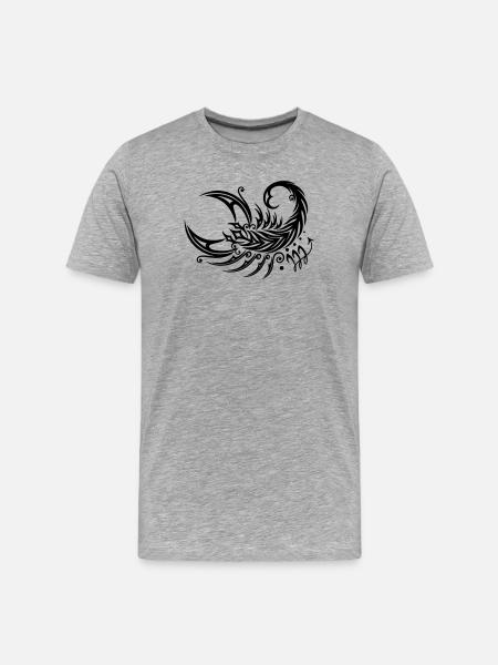 Astrological zodiac, scorpion - Men's Premium Organic T-Shirt - heather grey