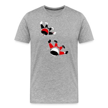 Skydive Dudes 1 - T-shirt bio Premium Homme - gris chiné - Devant - Damien (186cm)