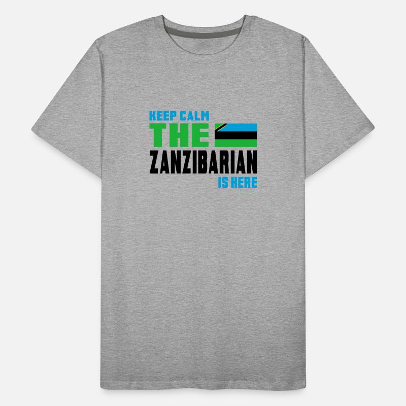 Keep Calm Design / Geschenk Tansania Männer Premium Bio T-Shirt